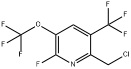 2-(Chloromethyl)-6-fluoro-5-(trifluoromethoxy)-3-(trifluoromethyl)pyridine Structure