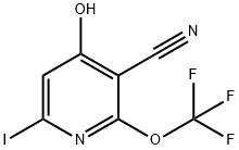 3-Cyano-4-hydroxy-6-iodo-2-(trifluoromethoxy)pyridine Structure