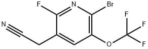 2-Bromo-6-fluoro-3-(trifluoromethoxy)pyridine-5-acetonitrile Structure