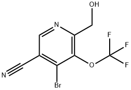 4-Bromo-5-cyano-3-(trifluoromethoxy)pyridine-2-methanol Structure