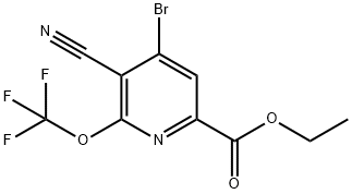Ethyl 4-bromo-3-cyano-2-(trifluoromethoxy)pyridine-6-carboxylate 구조식 이미지