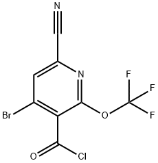 4-Bromo-6-cyano-2-(trifluoromethoxy)pyridine-3-carbonyl chloride Structure