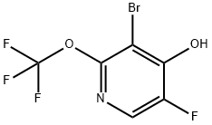 3-Bromo-5-fluoro-4-hydroxy-2-(trifluoromethoxy)pyridine Structure