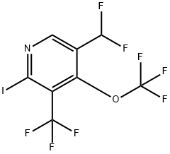 5-(Difluoromethyl)-2-iodo-4-(trifluoromethoxy)-3-(trifluoromethyl)pyridine Structure