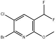 2-Bromo-3-chloro-5-(difluoromethyl)-6-methoxypyridine Structure