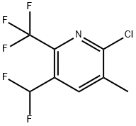 2-Chloro-5-(difluoromethyl)-3-methyl-6-(trifluoromethyl)pyridine Structure