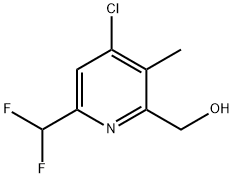 4-Chloro-6-(difluoromethyl)-3-methylpyridine-2-methanol Structure