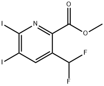 Methyl 5-(difluoromethyl)-2,3-diiodopyridine-6-carboxylate Structure