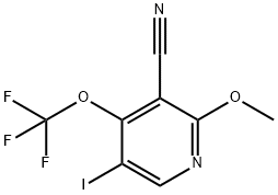 3-Cyano-5-iodo-2-methoxy-4-(trifluoromethoxy)pyridine Structure