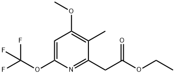 Ethyl 4-methoxy-3-methyl-6-(trifluoromethoxy)pyridine-2-acetate Structure