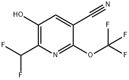 5-Cyano-2-(difluoromethyl)-3-hydroxy-6-(trifluoromethoxy)pyridine Structure