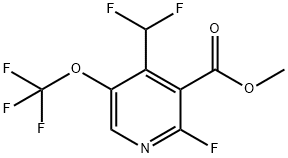 Methyl 4-(difluoromethyl)-2-fluoro-5-(trifluoromethoxy)pyridine-3-carboxylate Structure