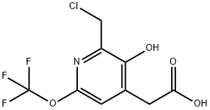 2-(Chloromethyl)-3-hydroxy-6-(trifluoromethoxy)pyridine-4-acetic acid Structure