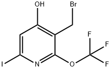 3-(Bromomethyl)-4-hydroxy-6-iodo-2-(trifluoromethoxy)pyridine Structure