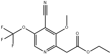 Ethyl 4-cyano-3-methoxy-5-(trifluoromethoxy)pyridine-2-acetate Structure