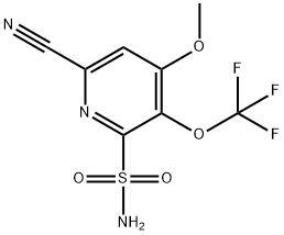 6-Cyano-4-methoxy-3-(trifluoromethoxy)pyridine-2-sulfonamide Structure