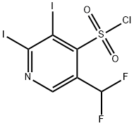 5-(Difluoromethyl)-2,3-diiodopyridine-4-sulfonyl chloride Structure