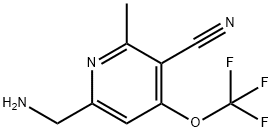 6-(Aminomethyl)-3-cyano-2-methyl-4-(trifluoromethoxy)pyridine Structure