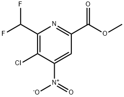 Methyl 3-chloro-2-(difluoromethyl)-4-nitropyridine-6-carboxylate Structure