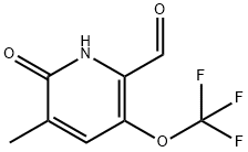 2-Hydroxy-3-methyl-5-(trifluoromethoxy)pyridine-6-carboxaldehyde Structure