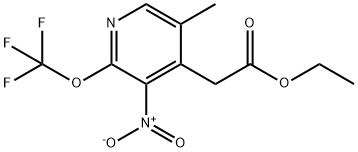 Ethyl 5-methyl-3-nitro-2-(trifluoromethoxy)pyridine-4-acetate Structure