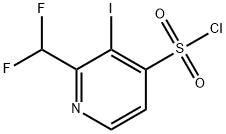 2-(Difluoromethyl)-3-iodopyridine-4-sulfonyl chloride Structure