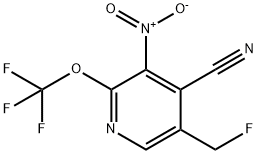 4-Cyano-5-(fluoromethyl)-3-nitro-2-(trifluoromethoxy)pyridine Structure