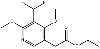 Ethyl 3-(difluoromethyl)-2,4-dimethoxypyridine-5-acetate Structure