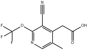 3-Cyano-5-methyl-2-(trifluoromethoxy)pyridine-4-acetic acid 구조식 이미지