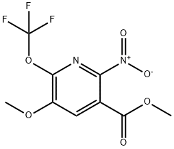 Methyl 3-methoxy-6-nitro-2-(trifluoromethoxy)pyridine-5-carboxylate Structure