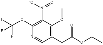 Ethyl 4-methoxy-3-nitro-2-(trifluoromethoxy)pyridine-5-acetate Structure