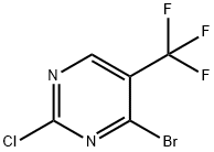 4-Bromo-2-chloro-5-(trifluoromethyl)pyrimidine 구조식 이미지