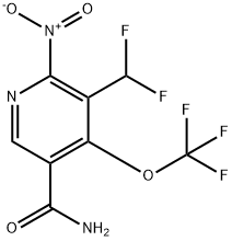 3-(Difluoromethyl)-2-nitro-4-(trifluoromethoxy)pyridine-5-carboxamide Structure