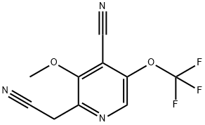 4-Cyano-3-methoxy-5-(trifluoromethoxy)pyridine-2-acetonitrile Structure