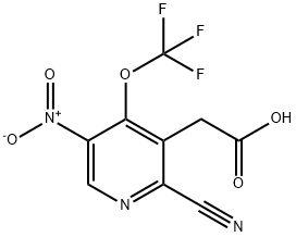 2-Cyano-5-nitro-4-(trifluoromethoxy)pyridine-3-acetic acid Structure