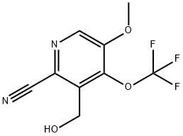 2-Cyano-5-methoxy-4-(trifluoromethoxy)pyridine-3-methanol Structure