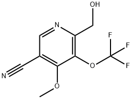 5-Cyano-4-methoxy-3-(trifluoromethoxy)pyridine-2-methanol Structure