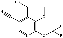 5-Cyano-3-methoxy-2-(trifluoromethoxy)pyridine-4-methanol Structure