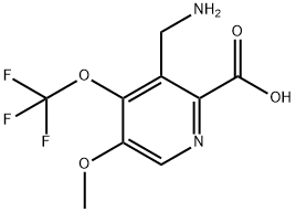 3-(Aminomethyl)-5-methoxy-4-(trifluoromethoxy)pyridine-2-carboxylic acid Structure