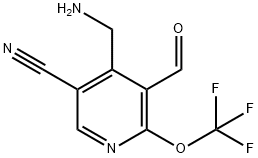 4-(Aminomethyl)-5-cyano-2-(trifluoromethoxy)pyridine-3-carboxaldehyde Structure