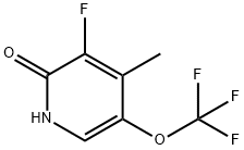3-Fluoro-2-hydroxy-4-methyl-5-(trifluoromethoxy)pyridine Structure