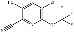 5-Chloro-2-cyano-3-hydroxy-6-(trifluoromethoxy)pyridine Structure