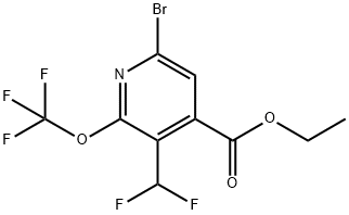 Ethyl 6-bromo-3-(difluoromethyl)-2-(trifluoromethoxy)pyridine-4-carboxylate Structure