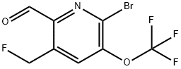 2-Bromo-5-(fluoromethyl)-3-(trifluoromethoxy)pyridine-6-carboxaldehyde Structure