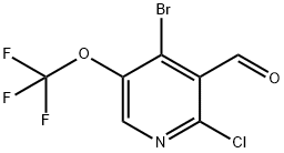 4-Bromo-2-chloro-5-(trifluoromethoxy)pyridine-3-carboxaldehyde Structure