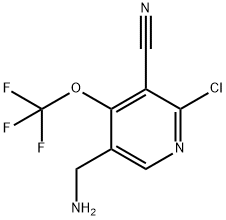 5-(Aminomethyl)-2-chloro-3-cyano-4-(trifluoromethoxy)pyridine Structure