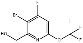 3-Bromo-4-fluoro-6-(trifluoromethoxy)pyridine-2-methanol Structure