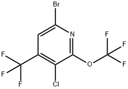 6-Bromo-3-chloro-2-(trifluoromethoxy)-4-(trifluoromethyl)pyridine Structure