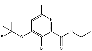 Ethyl 3-bromo-6-fluoro-4-(trifluoromethoxy)pyridine-2-carboxylate 구조식 이미지
