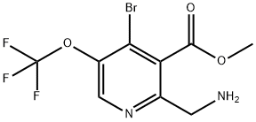 Methyl 2-(aminomethyl)-4-bromo-5-(trifluoromethoxy)pyridine-3-carboxylate Structure